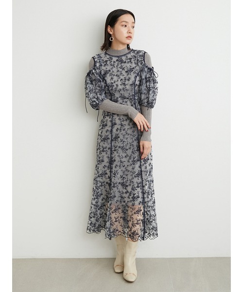 「LILY BROWN」 半袖ワンピース 1 ホワイト レディース_画像2