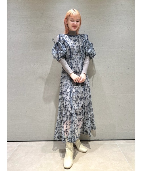 「LILY BROWN」 半袖ワンピース 1 ホワイト レディース_画像4