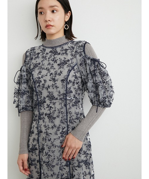 「LILY BROWN」 半袖ワンピース 1 ホワイト レディース_画像9