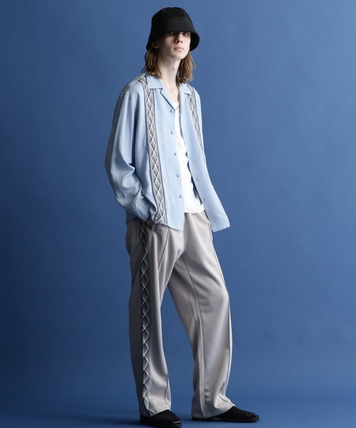 Schott N.Y.C（ショット） 「schott」 長袖シャツ M サックスブルー