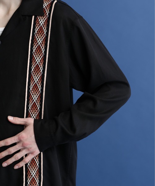 Schott N.Y.C. マネー柄 長袖シャツ M Schott N.Y.C（ショット） 「schott」 長袖シャツ M サックスブルー