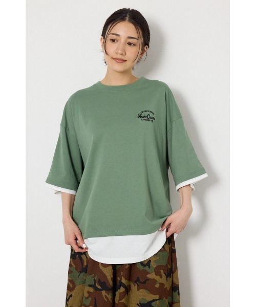 ALD1 リオ 韓国POPUP レイヤードTシャツ RODEO CROWNS WIDE BOWL（ロデオクラウンズワイドボウル） フェイク