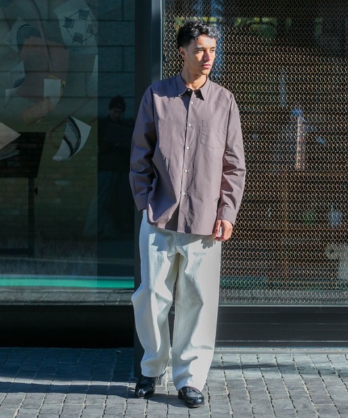「THOMAS MASON」 長袖シャツ MEDIUM ベージュ系その他 メンズ_画像5