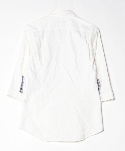 「SHIPS JET BLUE」 7分袖シャツ MEDIUM ホワイト メンズ_画像2