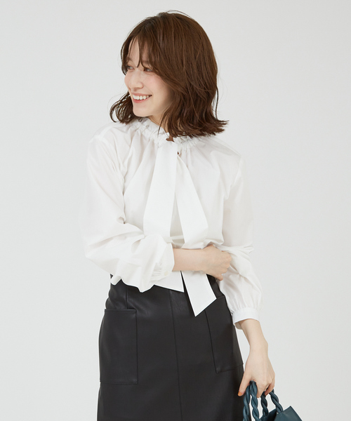 「abahouse mavie」 長袖ブラウス フリー ホワイト レディース_画像4