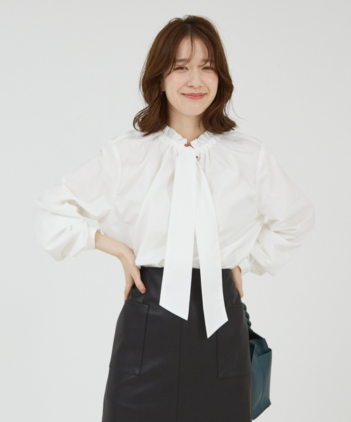 「abahouse mavie」 長袖ブラウス フリー ホワイト レディース_画像5