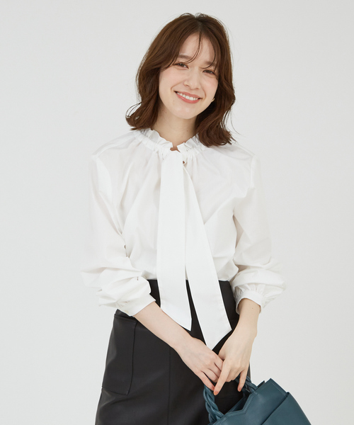 「abahouse mavie」 長袖ブラウス フリー ホワイト レディース_画像6