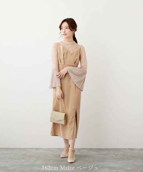 「Dorry Doll」 長袖ワンピース L ピンク レディース_画像6
