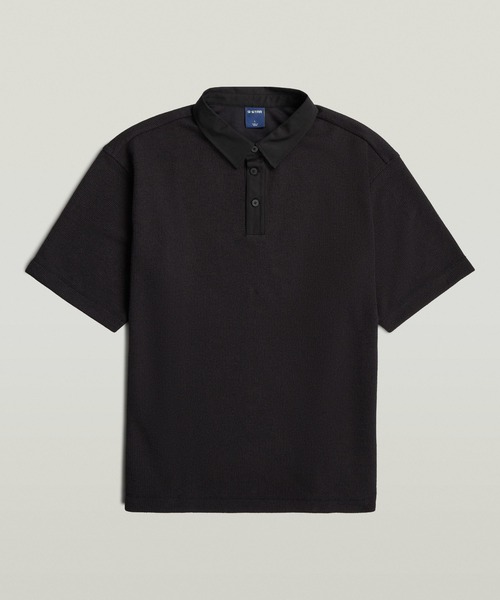 G-STAR RAW ポロシャツ 半袖 Heavy Waffle Loose Polo/ヘビーウェイト