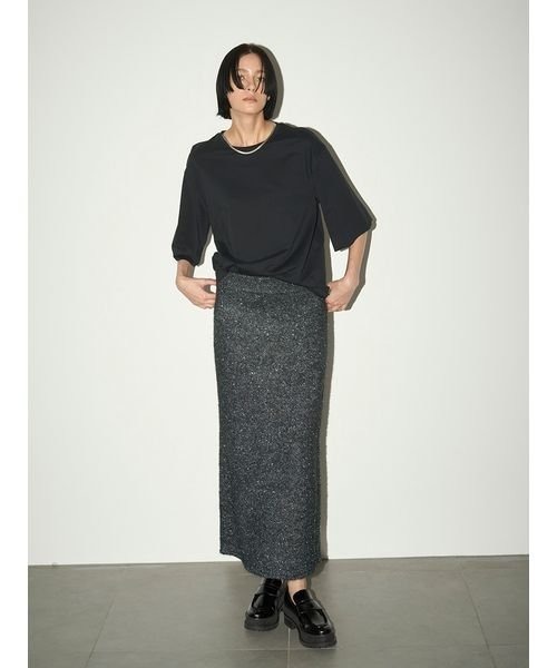 「styling/」 ニットスカート 0 シルバー レディース_画像4