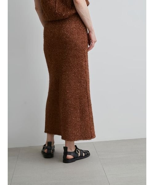 「styling/」 ニットスカート 0 シルバー レディース_画像6