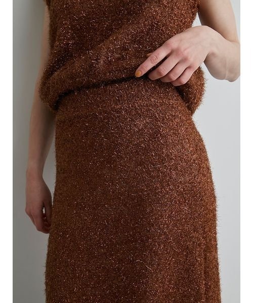 「styling/」 ニットスカート 0 シルバー レディース_画像8