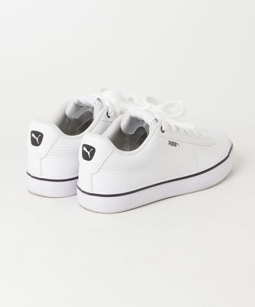 「PUMA」 ローカットスニーカー 24.5cm ホワイト×ブラック メンズ_画像2