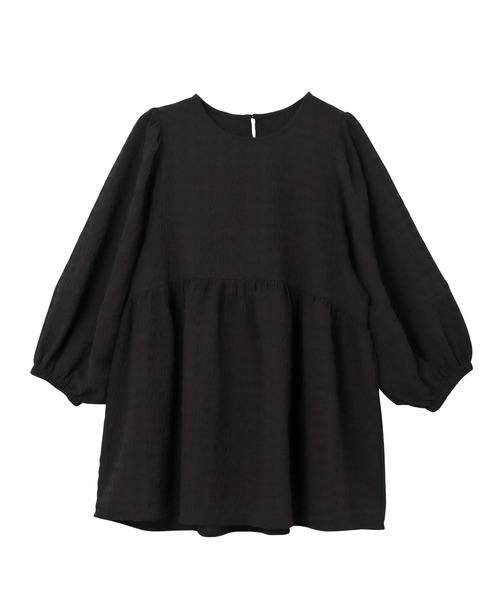 「andme」 「alma design」7分袖チュニック M ブラック レディース_画像4