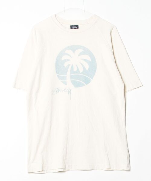 Stussy クリーム色 Mサイズ Tシャツ STUSSY（ステューシー） 半袖Tシャツ M ベージュ メンズ : ZOZOTOWN