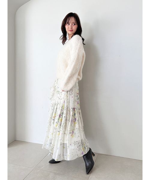 SNIDEL（スナイデル） ロングスカート 0 アイボリー レディース 