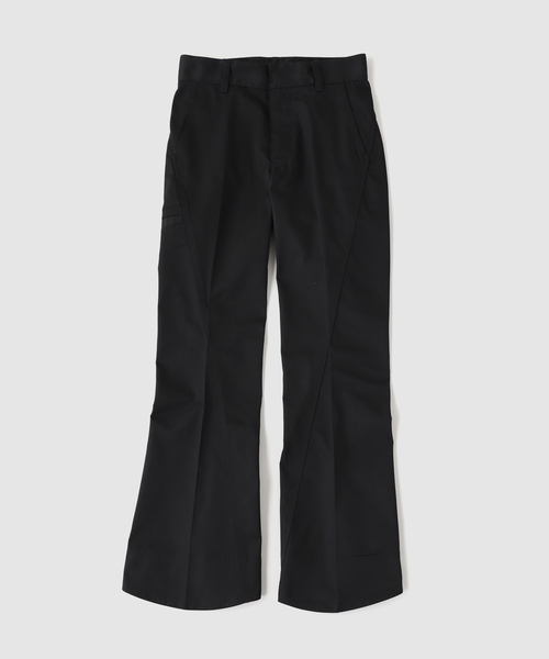 YUKI HASHIMOTO TWISTED TROUSERS フレアスラックス スラックス YUKI HASHIMOTO / ユウキハシモト TWISTED FLARED PANTS