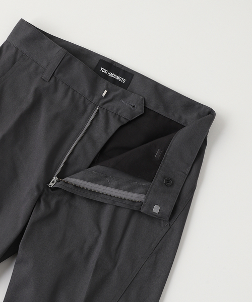 YUKI HASHIMOTO TWISTED TROUSERS フレアスラックス スラックス YUKI HASHIMOTO / ユウキハシモト TWISTED FLARED PANTS