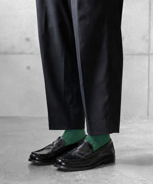HARUSAKU（ハルサク） ハイソックス 靴下 Mens PLAIN RIB SOCKS
