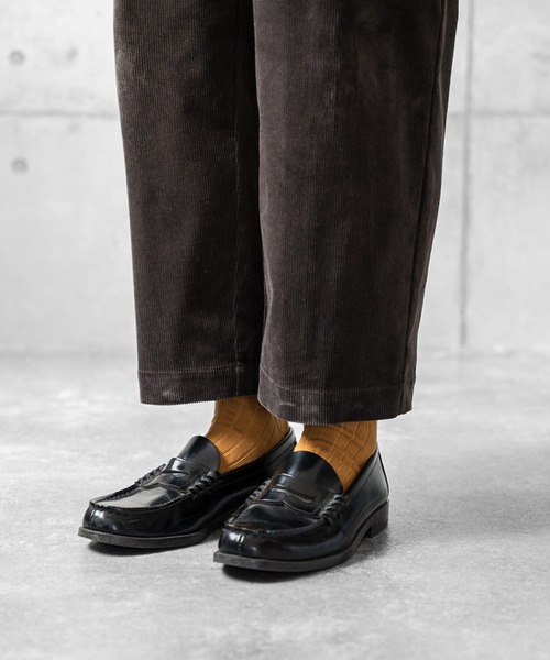 HARUSAKU（ハルサク） ハイソックス 靴下 Mens PLAIN RIB SOCKS