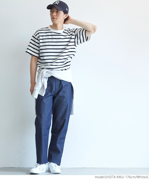 coca tシャツ Tシャツ メンズ ハリ感ボーダークルーネックT