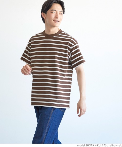 メンズ Tシャツ ボーダーTシャツ クルーネック ストリート a1264 楽天市場】【洋服の青山】ボーダーTシャツ tシャツ ボーダー