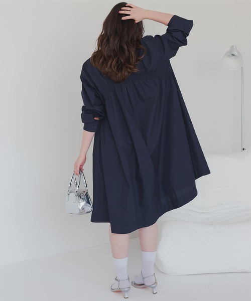 titivate（ティティベイト） シャツワンピース バックシャーリング