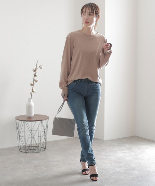 ElegChic ジーンズ デニム デニムパンツ フロントジッパーデニム