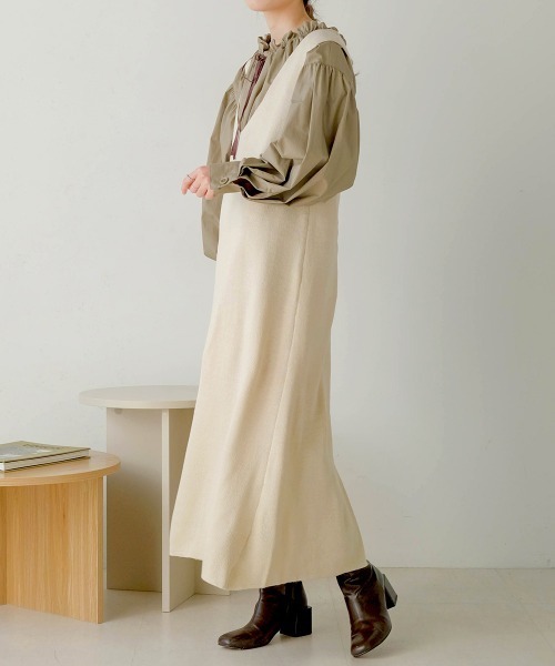 BAB（バブ） ジャンパースカート 前後2WAYニットジャンパーワンピース