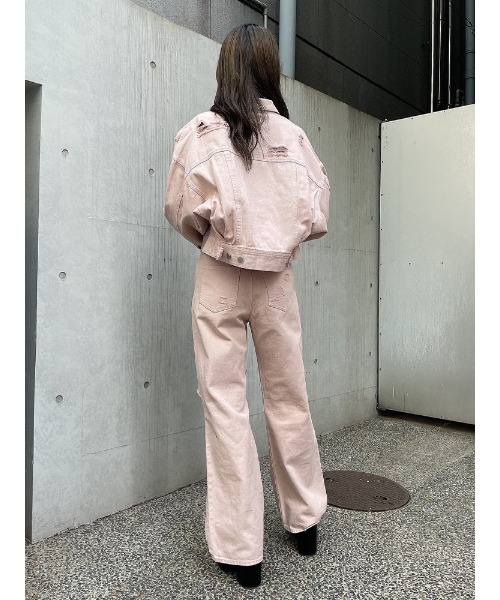 ENVYM コート アウター ダメージCOLORドルマンJK レディース