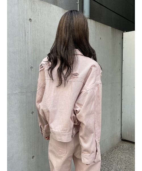 ENVYM コート アウター ダメージCOLORドルマンJK レディース