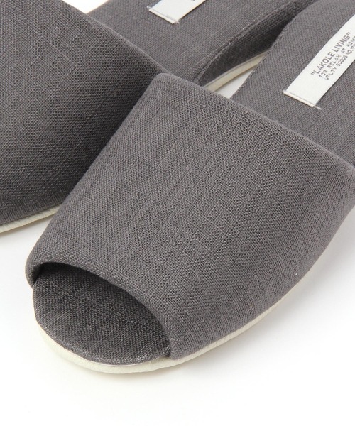 Kouha様 LAKOLE（ラコレ） スリッパ リネン混オープントゥスリッパ / 186701