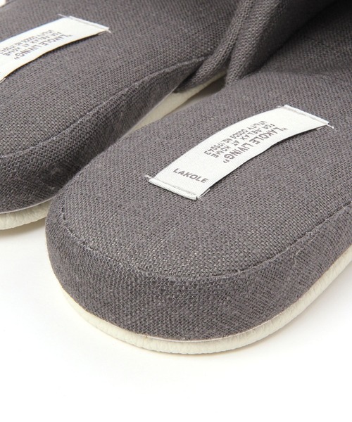 LAKOLE（ラコレ） スリッパ リネン混オープントゥスリッパ / 186701