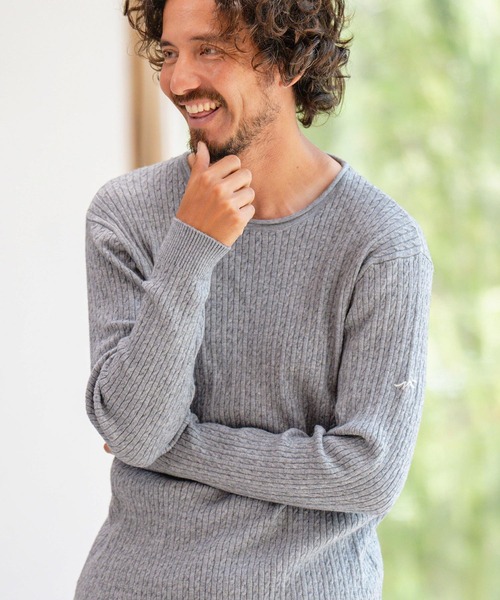 セーター ニット mn2781-スムースニット ロールネックプルオーバー