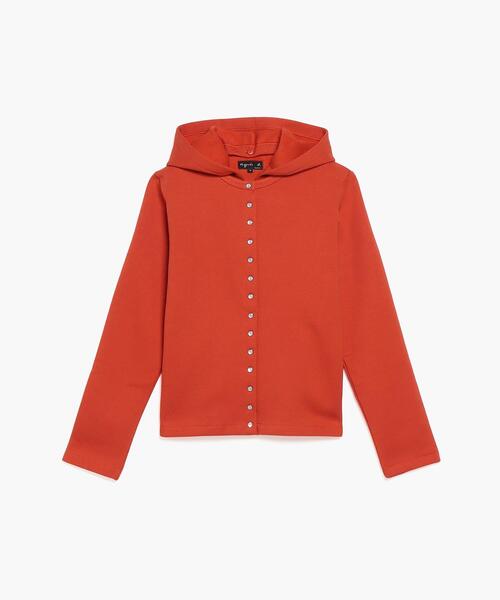 カーディガン M001 CARIDGAN フード付カーディガンプレッション レディース M001 CARDIGAN カーディガンプレッション フォン ｜agnès b