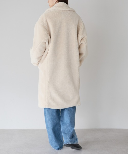 r.（アールドット） ピーコート pコート テディボア ロングコート