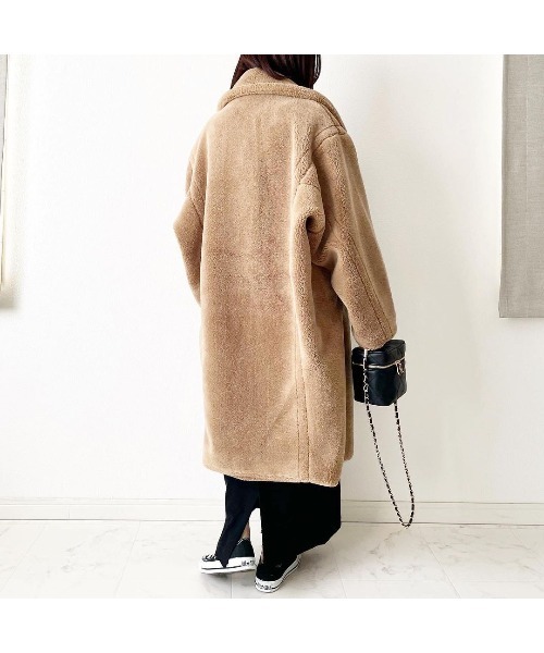 r.（アールドット） ピーコート pコート テディボア ロングコート