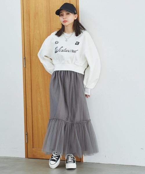 lig. チュール スカート VIS スカート ニュアンス柄チュールスカート : ZOZOTOWN Yahoo