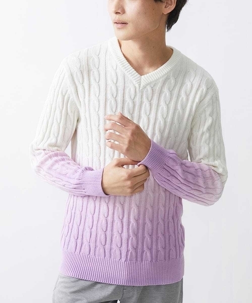 MK MICHEL KLEIN HOMME セーター ニット グラデーションニット メンズ