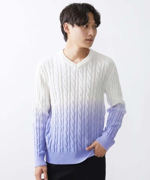 MK MICHEL KLEIN HOMME セーター ニット グラデーションニット メンズ