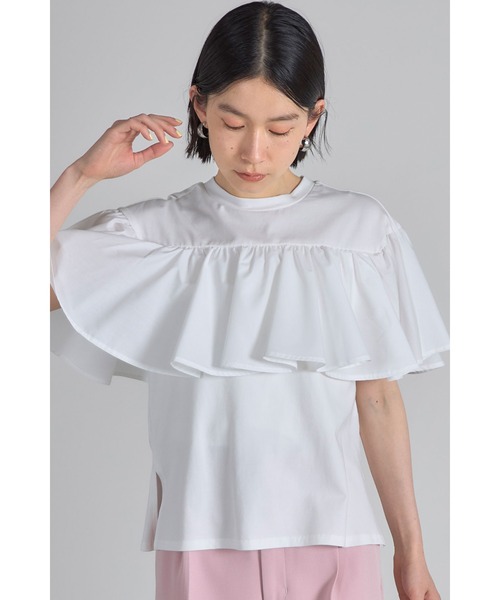 tシャツ フリルドッキングカットソー レディース &. NOSTALGIA tシャツ フリルドッキングカットソー レディース