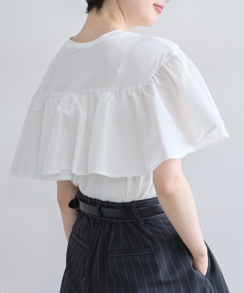 &. NOSTALGIA（ノスタルジア） tシャツ 半袖 フリルドッキング