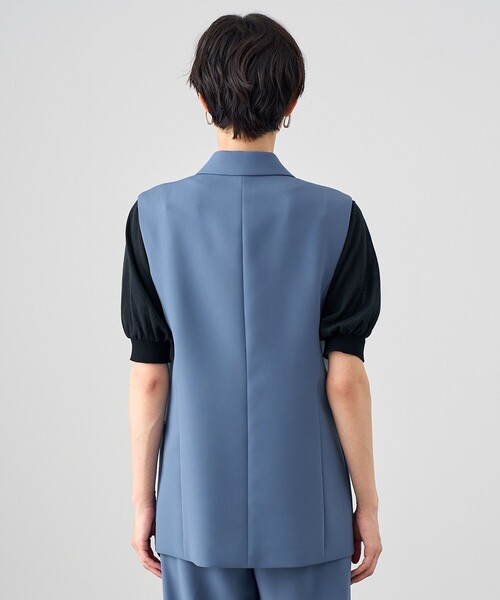 ANAYI ベスト ジレ 「セットアップ対応商品」パウダリーピークド