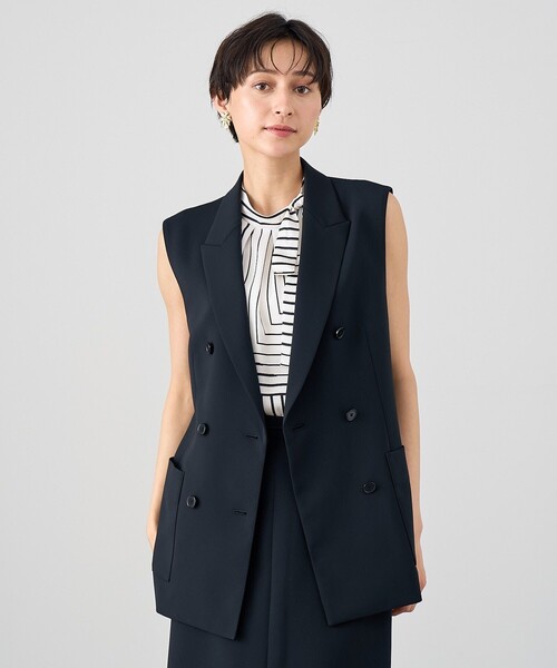 【試着のみ】 ANAY（アナイ）　ジレ　ベスト　38 ANAYI（アナイ） ベスト ジレ 「セットアップ対応商品」パウダリー