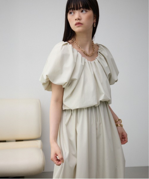 moussy 完売 マルチウェイ ギャザーブラウス 2WAYギャザーシャツ 