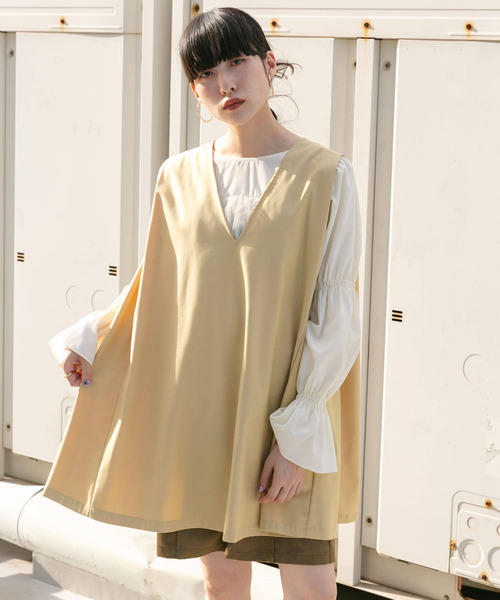 KBF ワンピース ショルダータックミニワンピース : ZOZOTOWN