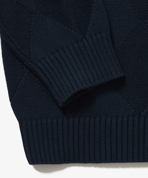 LACOSTE（ラコステ） カーディガン トーナルアーガイル柄 Vネック