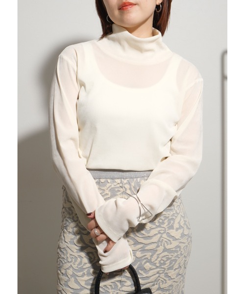 tシャツ チュールフロッキーＴＯＰＳ レディース palm RICHE tシャツ チュールフロッキーTOPS レディース