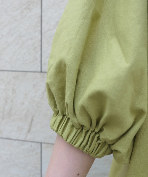 「CORNERS」 7分袖チュニック M ライム レディース
