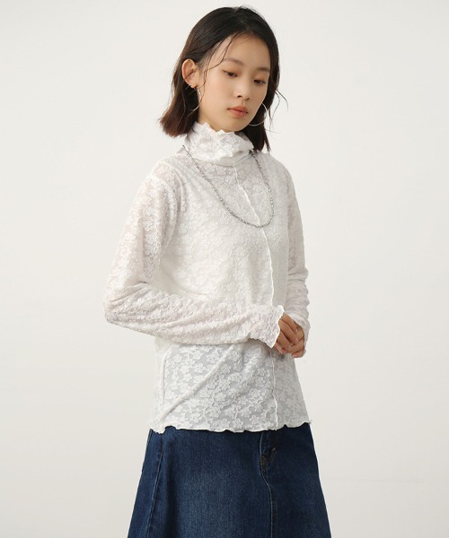 tシャツ タートルネック刺繍シアートップス レディース : ZOZOTOWN